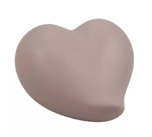 Keramiktierurne Herz in beige 0,7 Liter Keramiktierurne Herz in beige 0,7 Liter