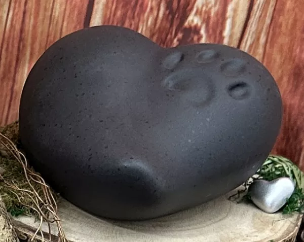 Herz Pfote grau-schwarz 0,45 Liter