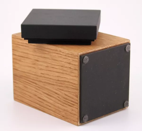 Holztierurne in Blockform Boden und Deckel