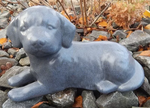Tierurne Hund liegend blau