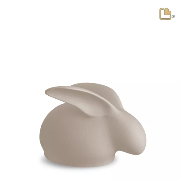 Tierurne Kaninchen Keramik in beige