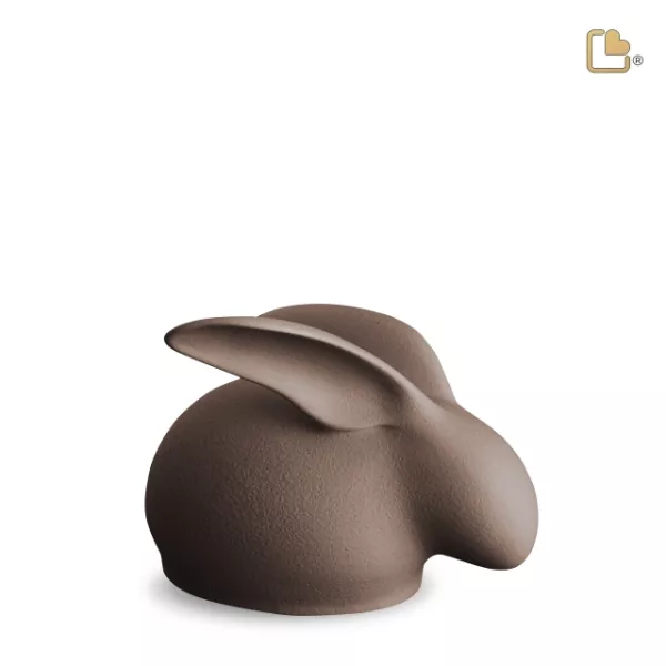 Tierurne Kaninchen Keramik in braun