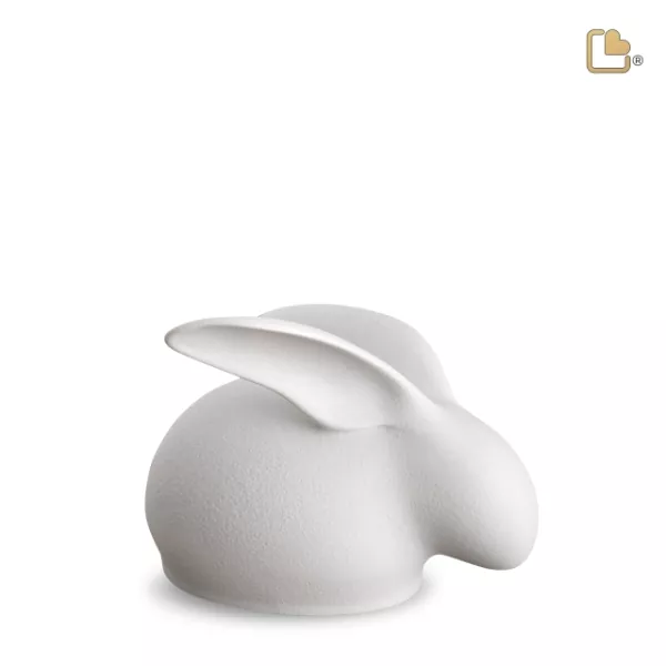 Tierurne Kaninchen Keramik in weiß