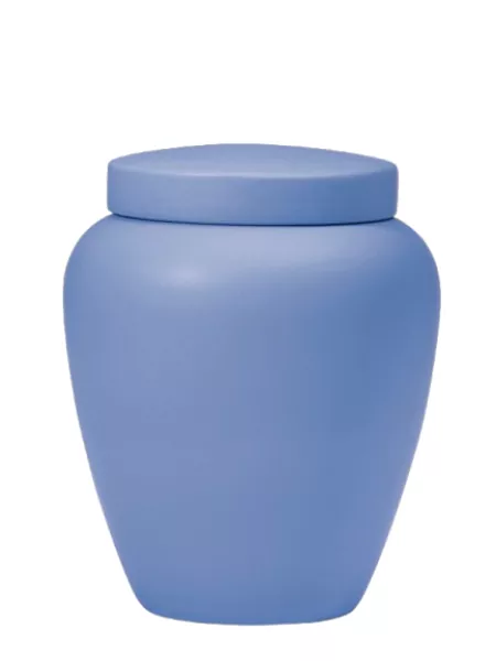 Tierurne Keramik atlantikblau matt