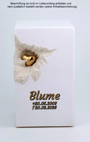 Beispiel Folienbeschriftung Schatteneffekt in goldfarben, Schatten schwarz