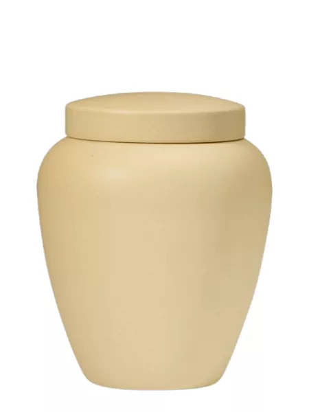 Tierurne Keramik sandfarben matt