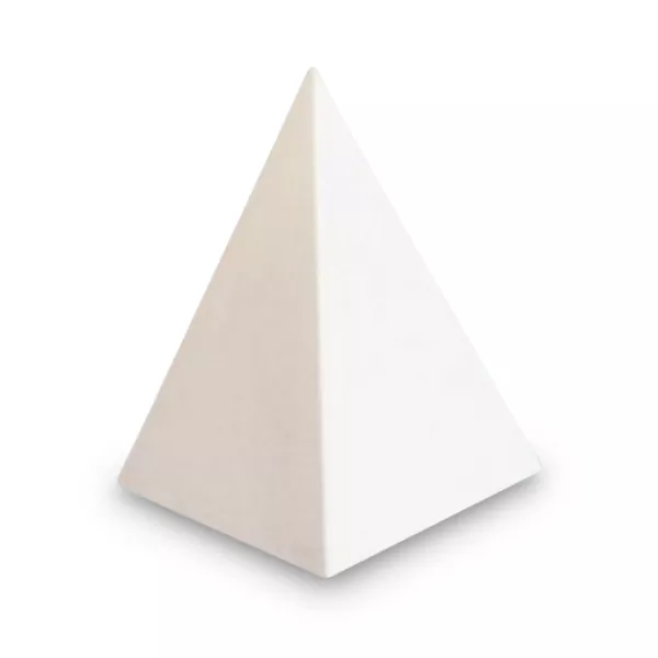 Pyramide unifarben weiß bemalt
