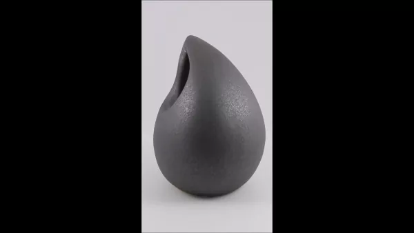 Produktvideo Keramikurne Träne, Farbe grau, 0,8 Liter