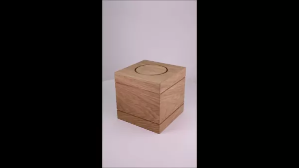 Produktvideo Holzurne Würfel Ziernuten 1,5 Liter Eiche