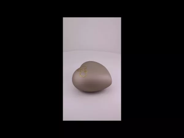 Produktvideo Tierurne Herz Sparkling Star 0,5 Liter Unendlichkeitssymbol "Infinity Pfote-Herz" champagnerfarben