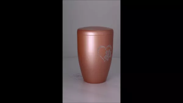 Produktvideo Tierurne mit Herz-Pfote-Kristall lachssilber 1,0 Liter Produktvideo Tierurne mit Herz-Pfote-Kristall lachssilber 1,0 Liter