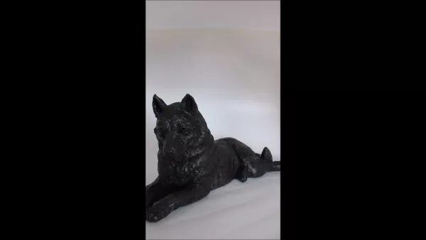 Produktvideo Kunstharzurne Husky-Skulptur Produktvideo Kunstharzurne Husky-Skulptur